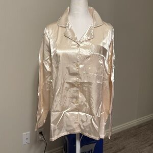 Anthony Richards two piece pajama loungewear satin women’s size large